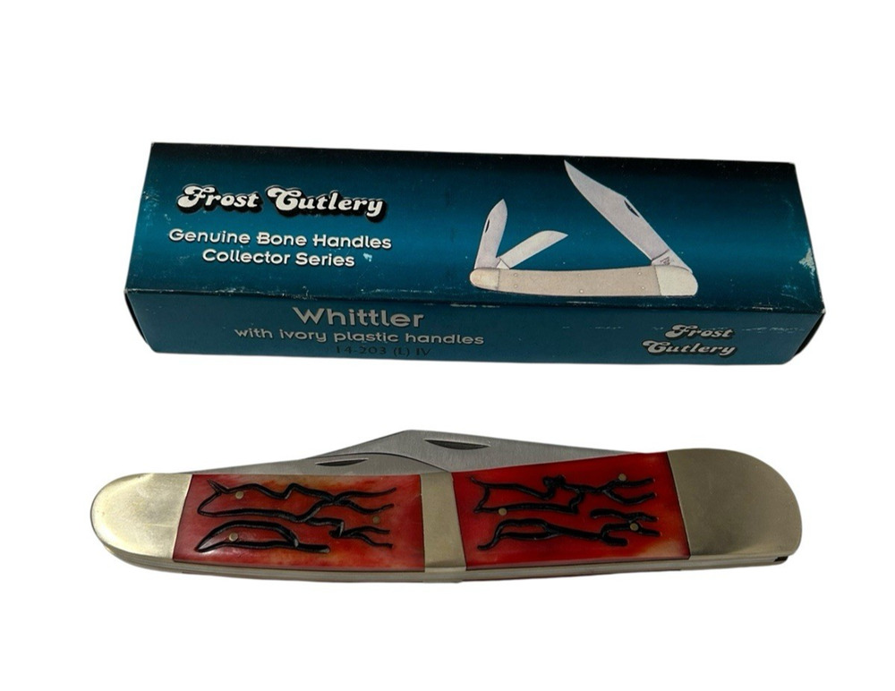 Frost Cutlery Whittler Pocket Knife Collector Series 14-203(L) +Box 8.5” Closed